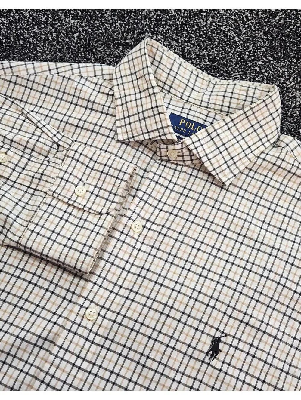 Polo Ralph Lauren Large Button-Down Shirt Plaid Long Sleeve Classic Fit Cotton